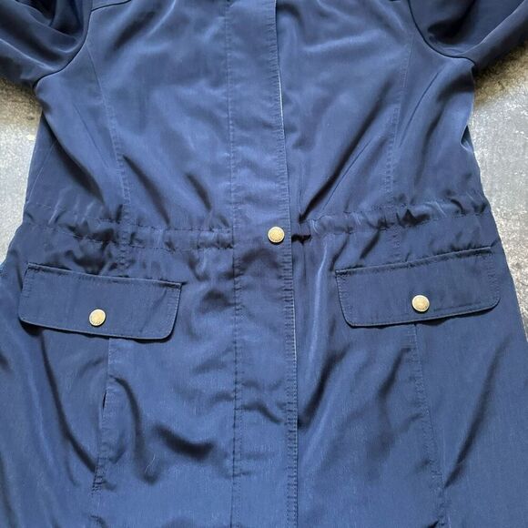 Nautica Hooded Zip Up Jacket Size Small 100% Polyester Preppy Style Blue Color - Picture 15 of 15